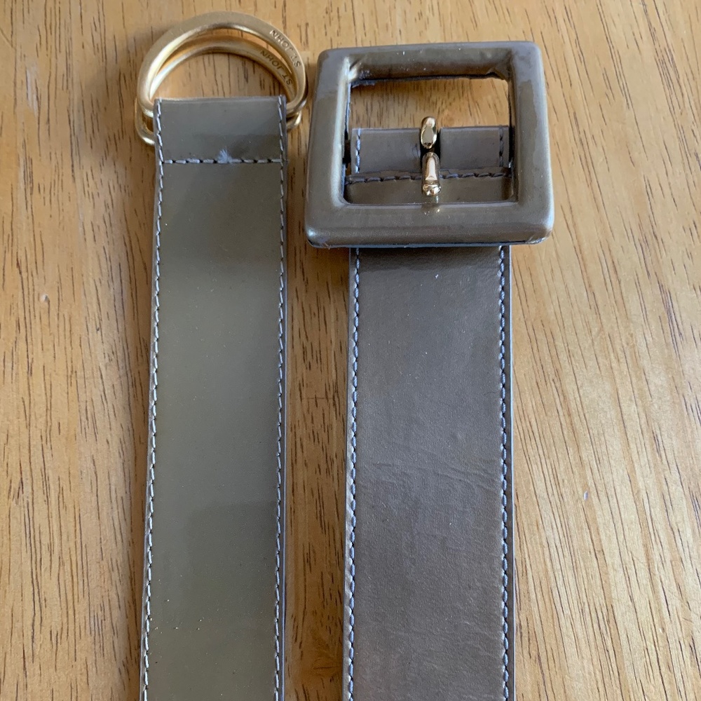 2 St John Gold Leather Belts